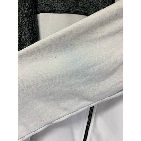 American Eagle Sweat Jacket with Hood Woman's Sz M White & Gray Zip Up - Picture 6 of 8